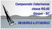 Campeonato Catarinense classe RG-65 Gaspar - SC  26/10/2013 a 27/10/2013