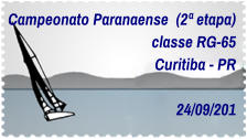 Campeonato Paranaense  (2ª etapa) classe RG-65 Curitiba - PR  24/09/201
