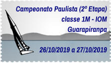 Campeonato Paulista (2º Etapa) classe 1M - IOM Guarapiranpa  26/10/2019 a 27/10/2019