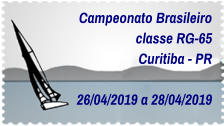 Campeonato Brasileiro classe RG-65 Curitiba - PR   26/04/2019 a 28/04/2019