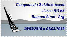 Campeonato Sul Americano classe RG-65 Buenos Aires - Arg  30/03/2019 a 01/04/2019