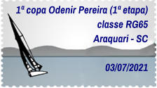 1ª copa Odenir Pereira (1ª etapa) classe RG65 Araquari - SC    03/07/2021