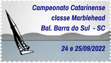 Campeonato Catarinense classe Marblehead Bal. Barra do Sul  - SC  24 e 25/09/2022