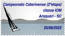 Campeonato Catarinense (2ªetapa) classe IOM Araquari - SC  25/06/2022