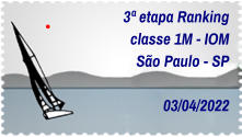 3ª etapa Ranking classe 1M - IOM São Paulo - SP  03/04/2022