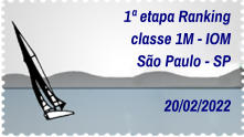 1ª etapa Ranking classe 1M - IOM São Paulo - SP  20/02/2022